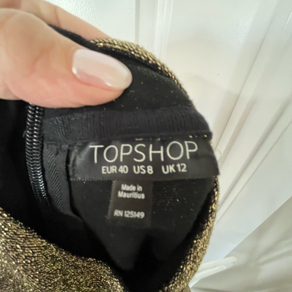 TOPSHOP Women Gold Top - Picture 4 of 4